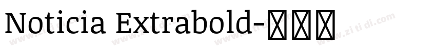 Noticia Extrabold字体转换
